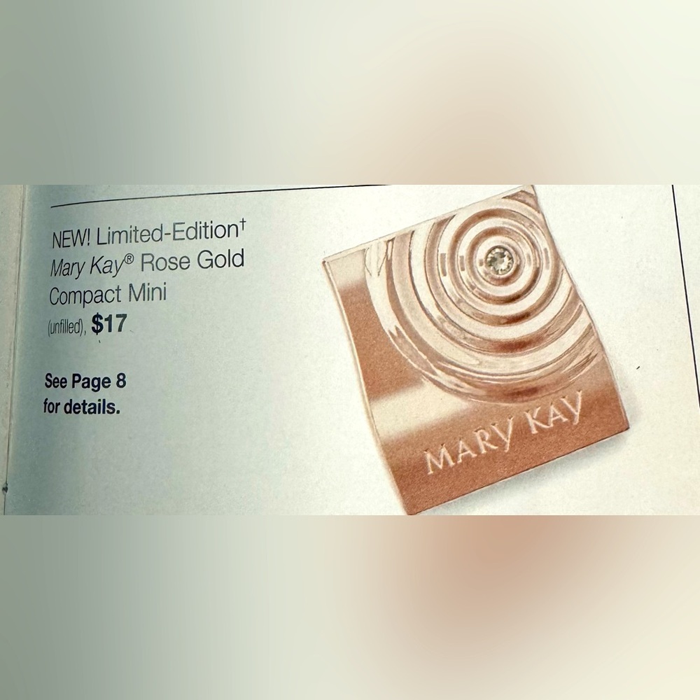 Mary Kay limited edition rose gold compact mini UNFILLED